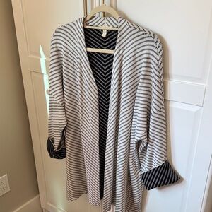 Eileen Fisher Black and White Striped Tunic